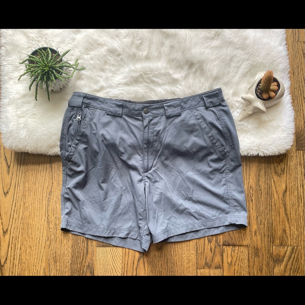 Duluth Trading Size XL Dry on the Fly 7" Inseam Blue Nylon Shorts EUC